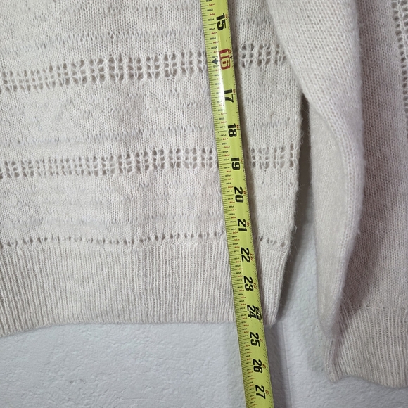 Treasure & Bond Womens XS Knit Sweater Cream Alpaxa Wool Crew Neck - Picture 15 of 16